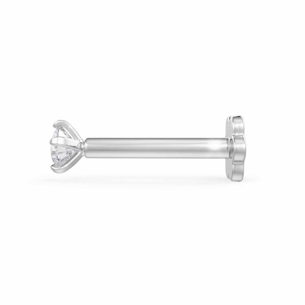 Minimalist solitaire diamond nose stud
