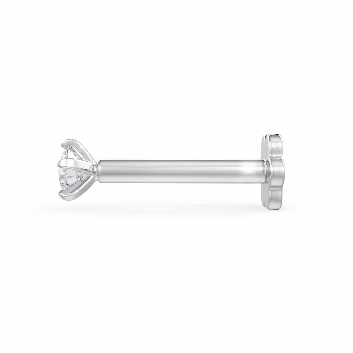 Minimalist solitaire diamond nose stud