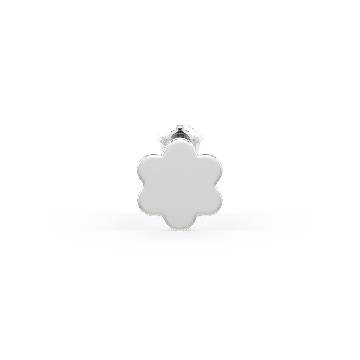 Elegant diamond and ruby nose stud with white gold setting