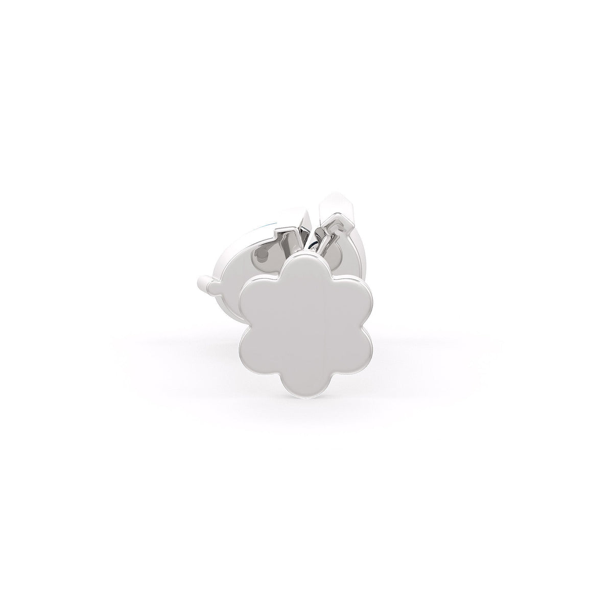 Blue gemstone piercing in 18ct white gold

