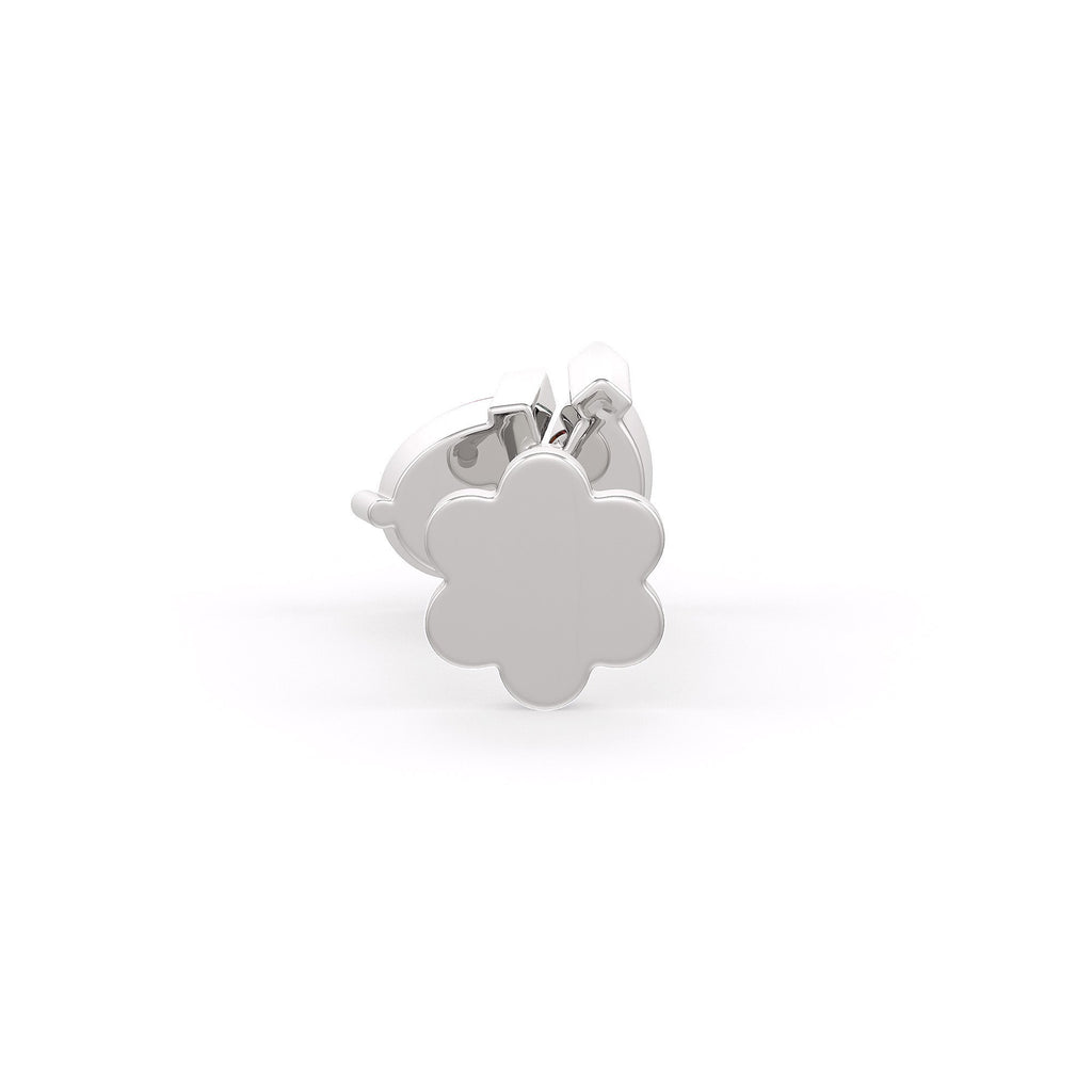 Elegant pink sapphire nose piercing in white gold