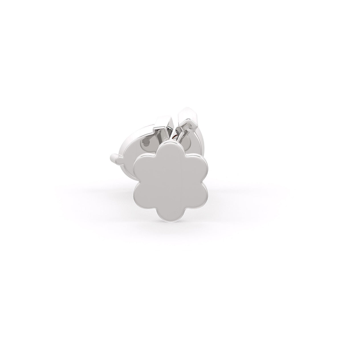 Elegant pink sapphire nose piercing in white gold