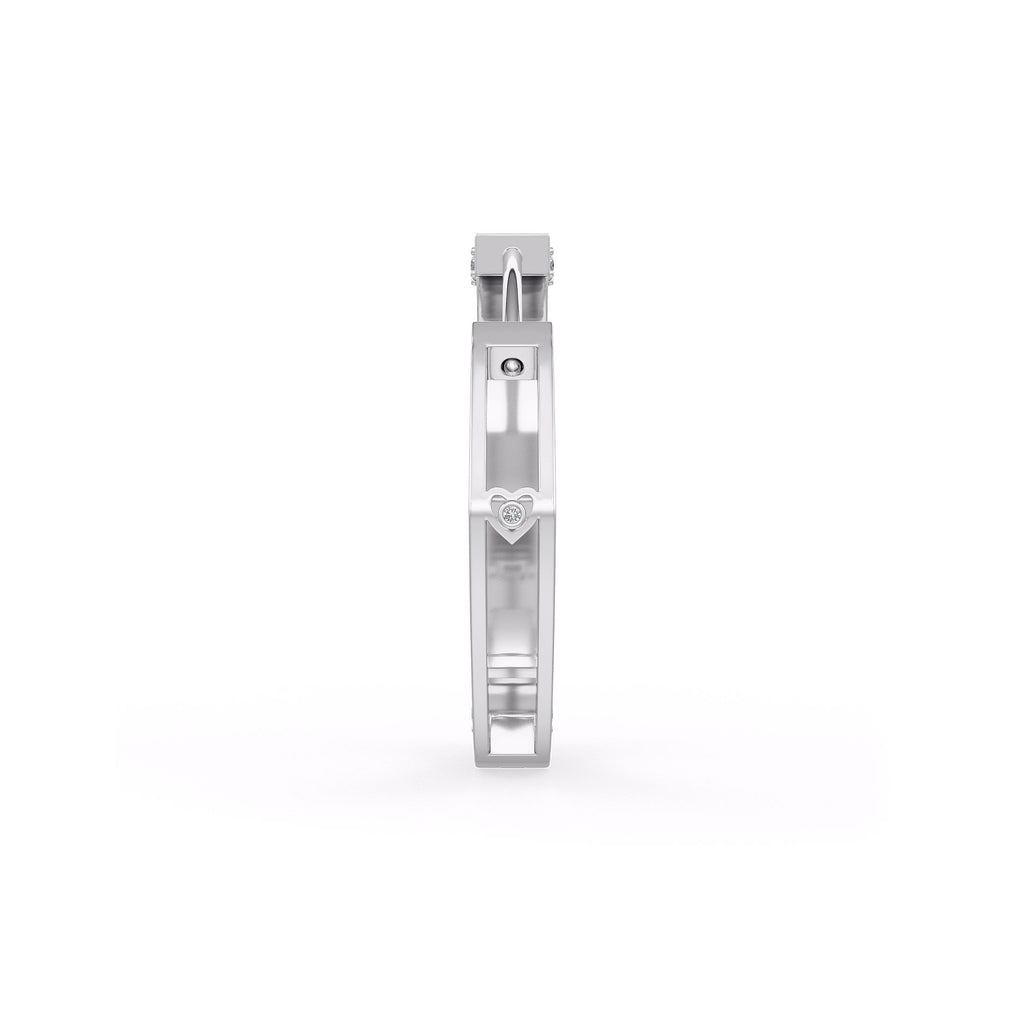 1ct Diamond Heart Earrings White Gold