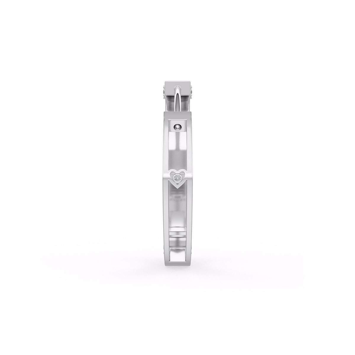 1ct Diamond Heart Earrings White Gold