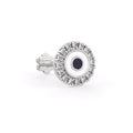 Fine 18ct gold nose piercing with diamond accents