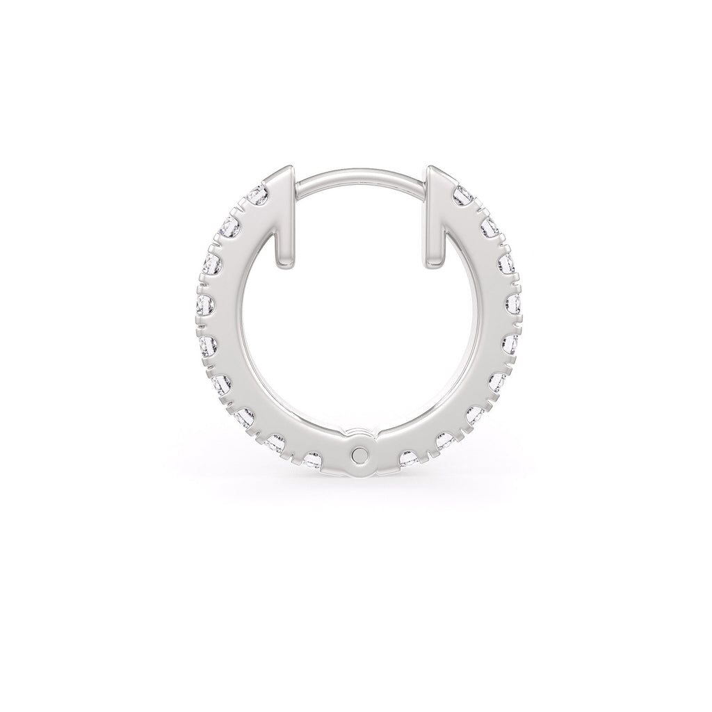 Full eternity diamond helix hoop in 18ct white gold
