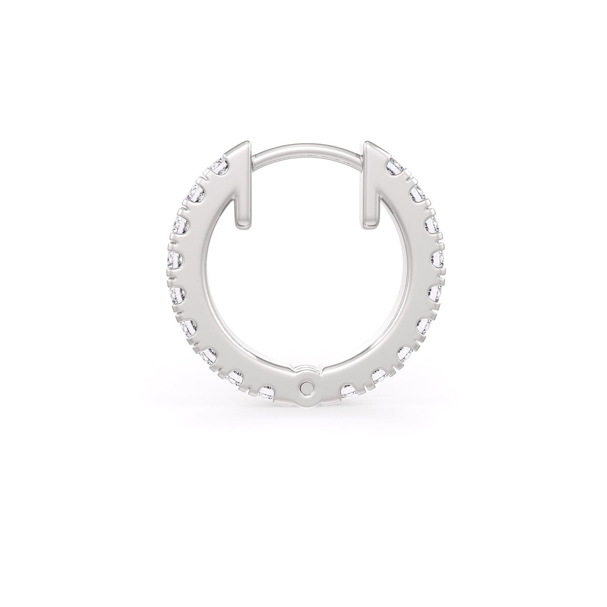 Full eternity diamond helix hoop in 18ct white gold