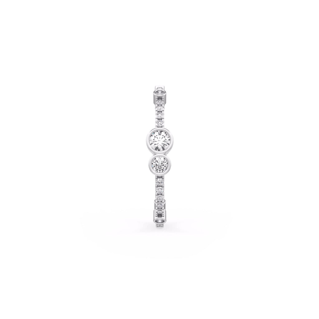 1.30ct Diamond Bubble Hoop Earrings White Gold