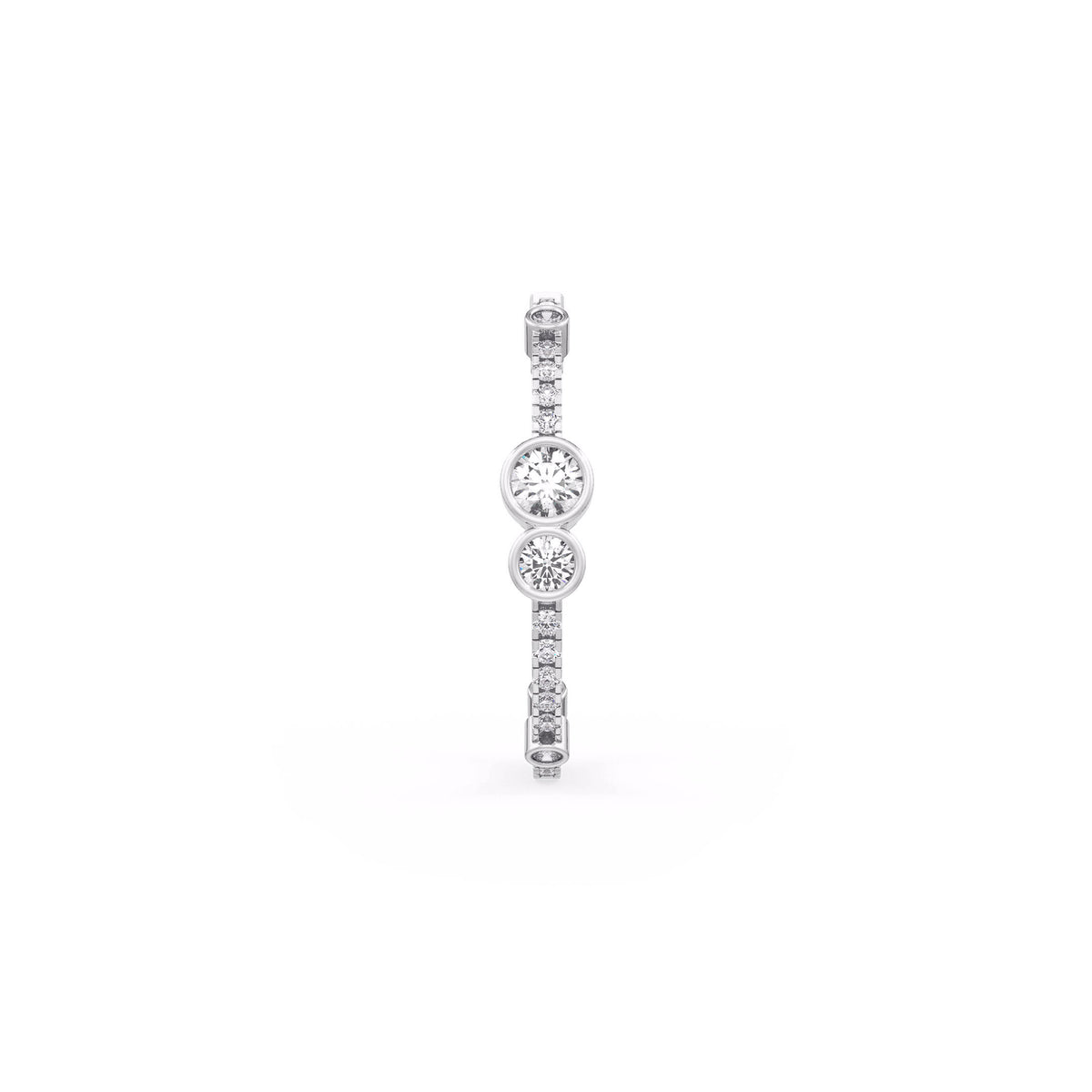 1.30ct Diamond Bubble Hoop Earrings White Gold