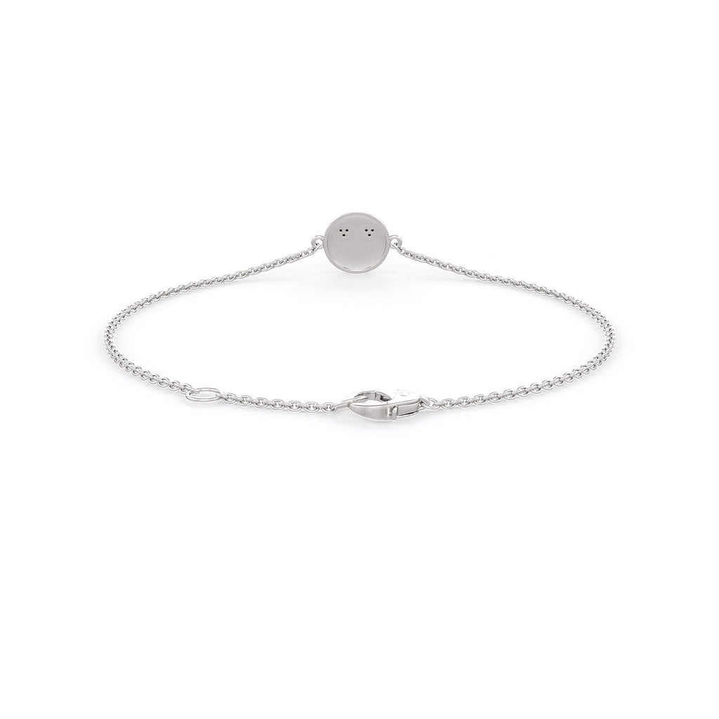 Natural Ruby Heart Emoji Bracelet in 18ct White Gold