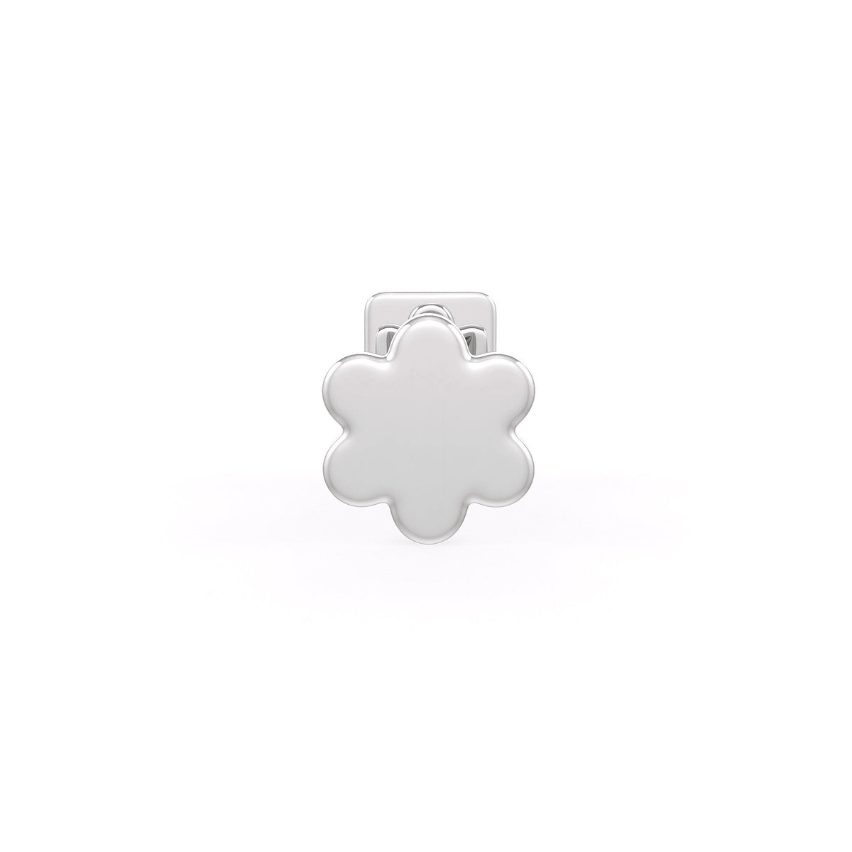 Back view of a diamond nose stud