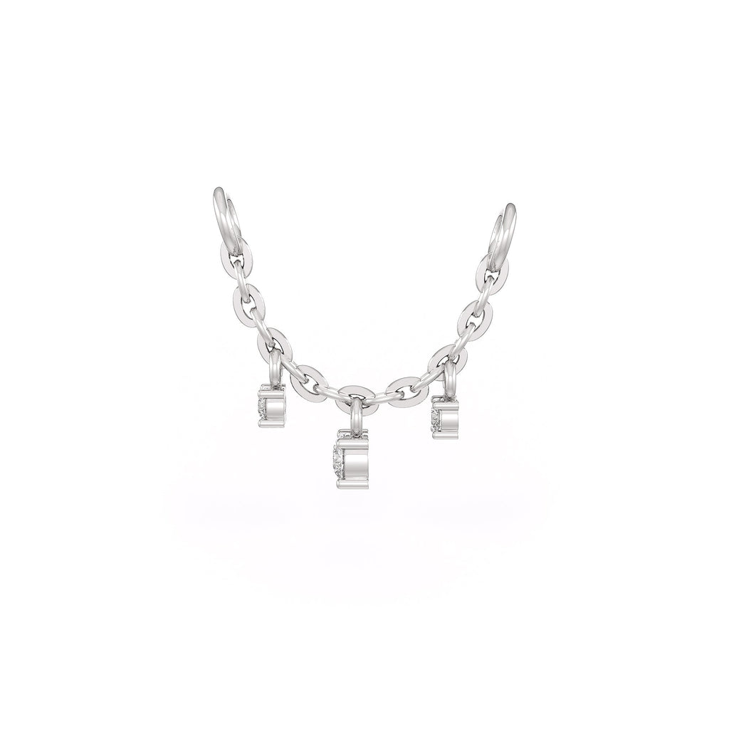 Diamond Connector Charm Chain in 18ct White Gold