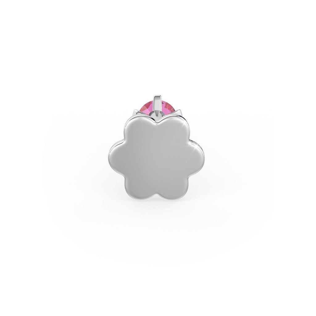  Piercing al naso in zaffiro rosa e oro bianco