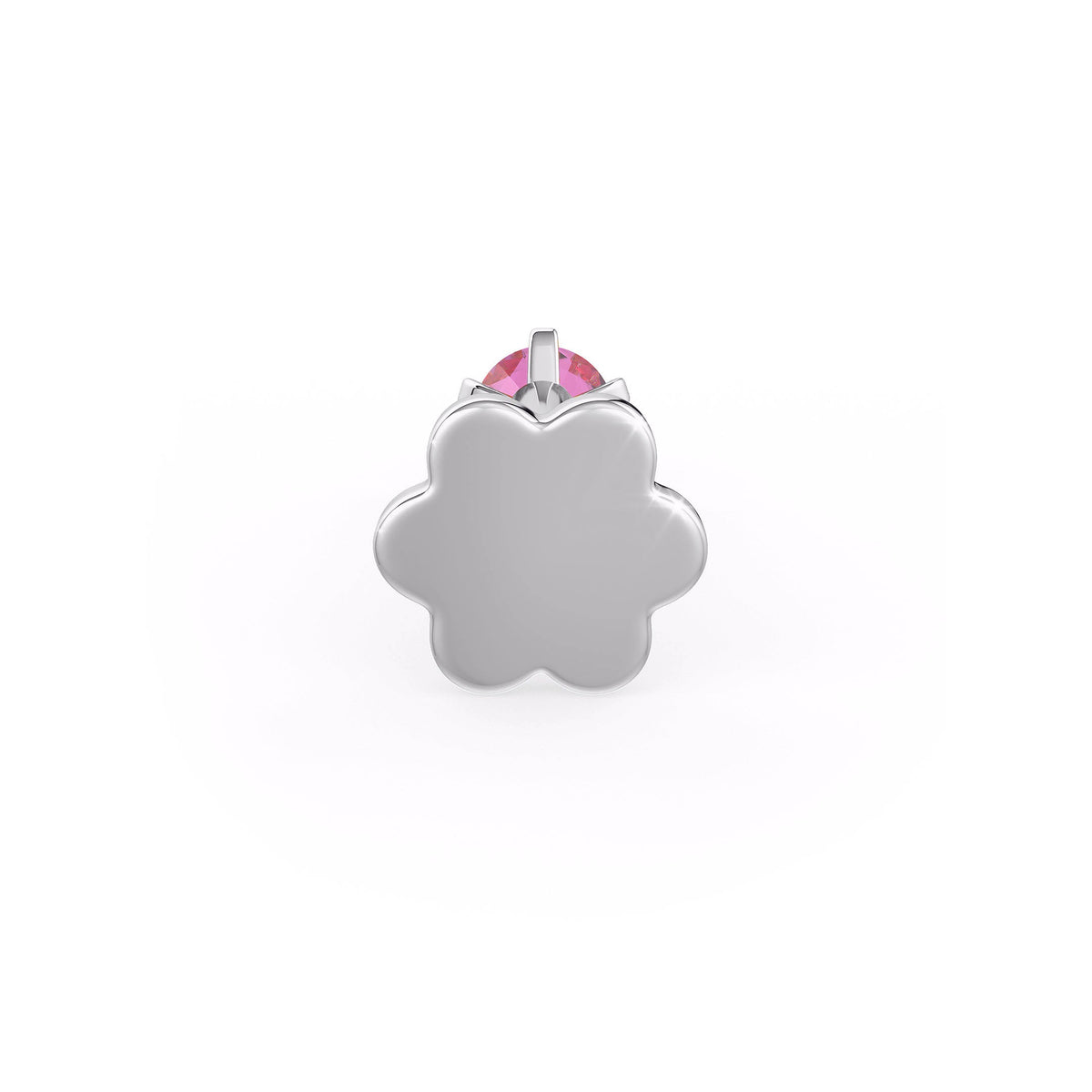  Piercing al naso in zaffiro rosa e oro bianco