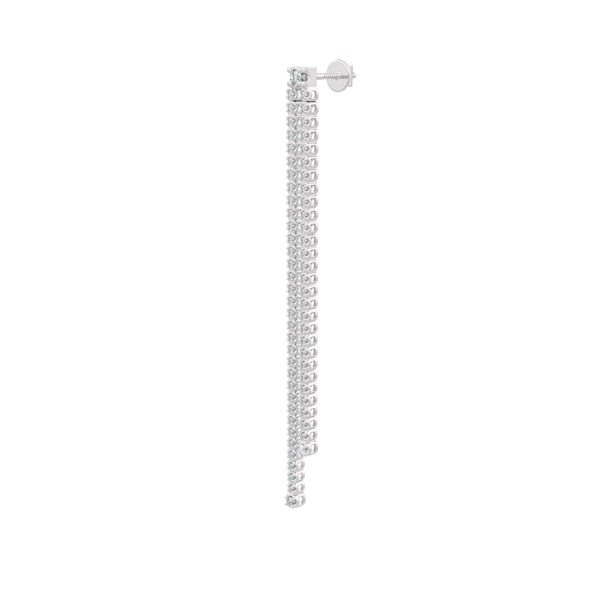 Stylish 18ct white gold diamond earrings