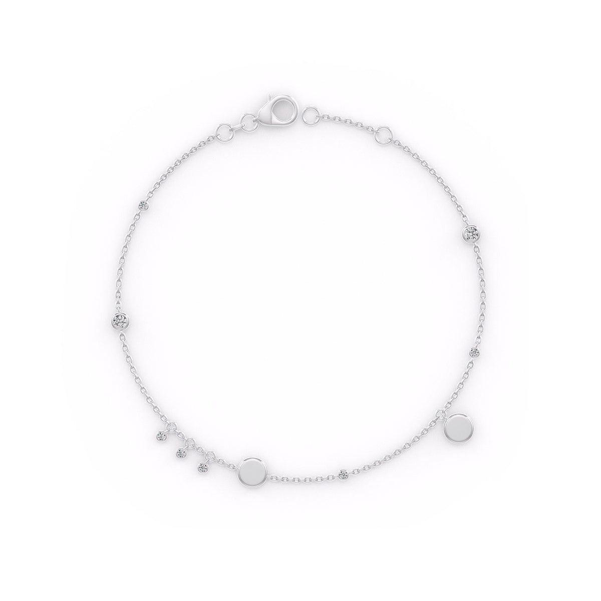18ct white gold diamond bracelet