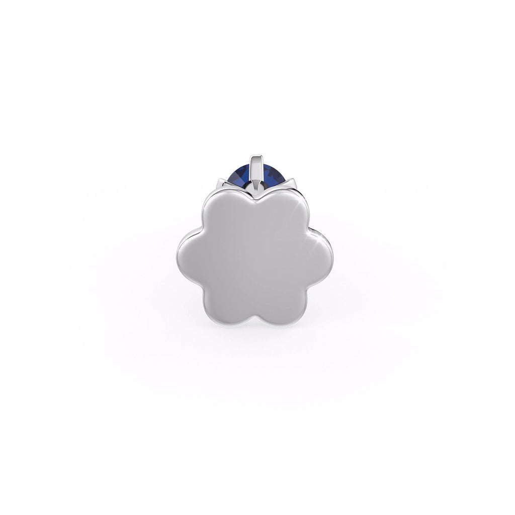  Piercing al naso in zaffiro blu e oro bianco