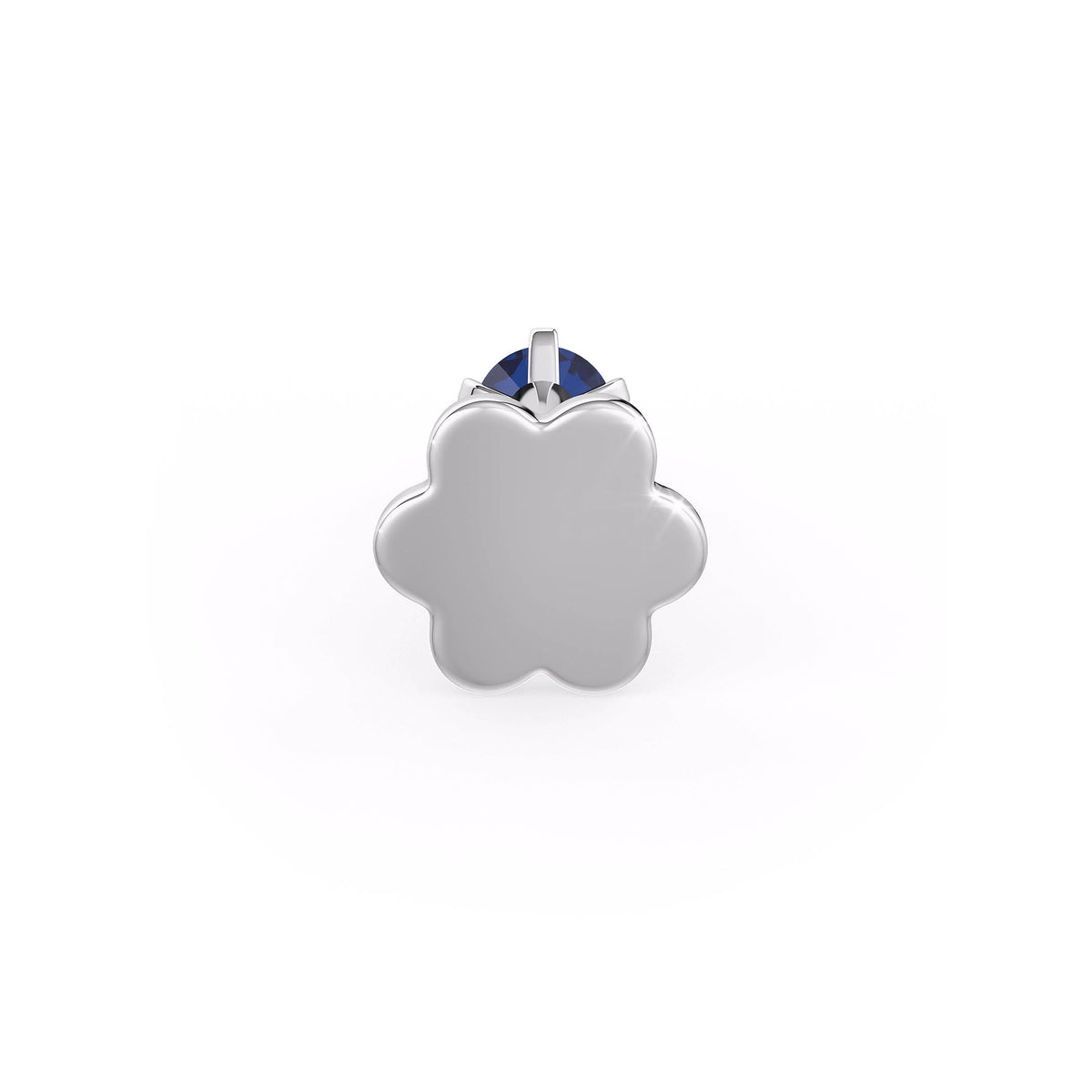 Blue Sapphire and White Gold Nose Stud