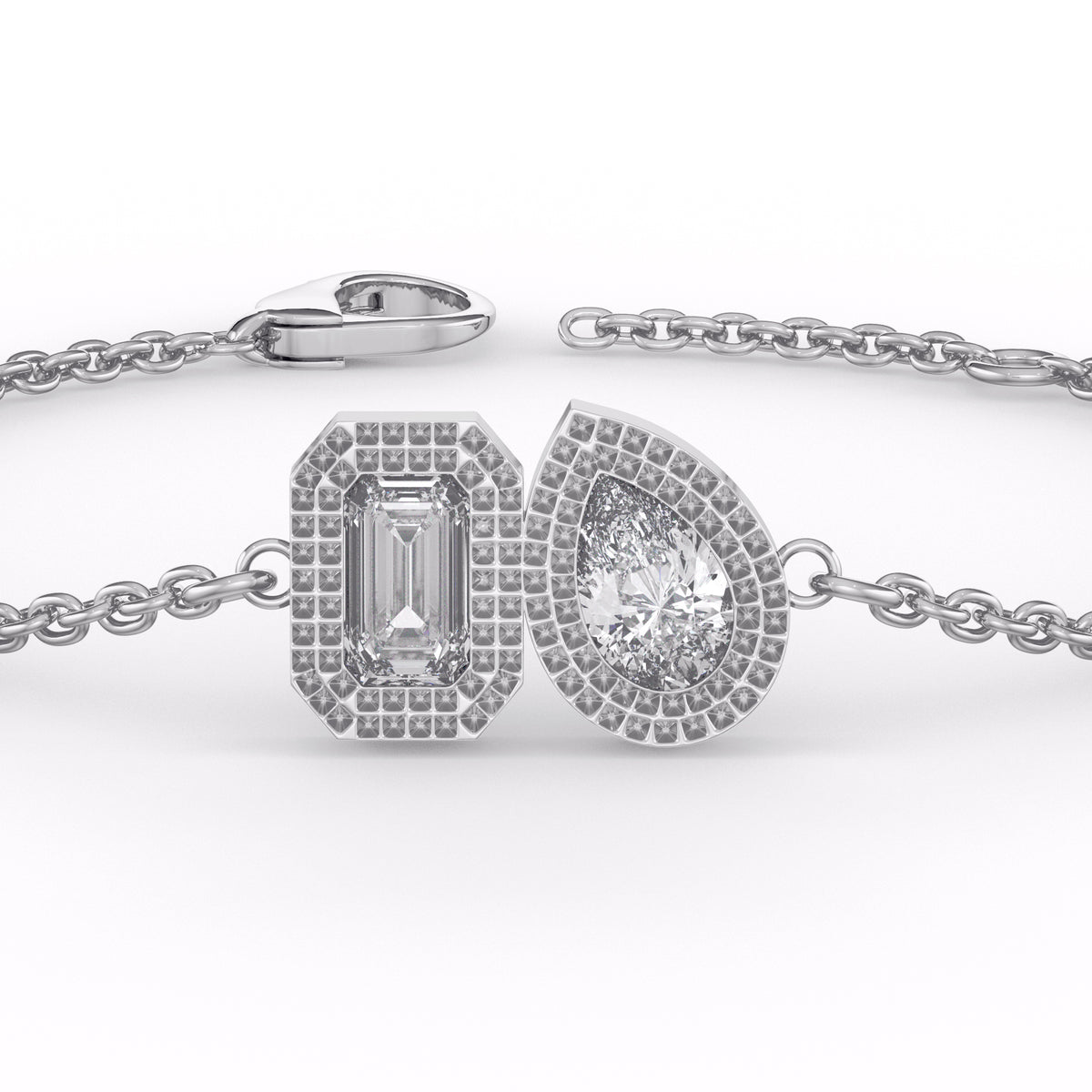 Toi Et Moi Diamond Bracelet 0.40ct in 18ct White Gold