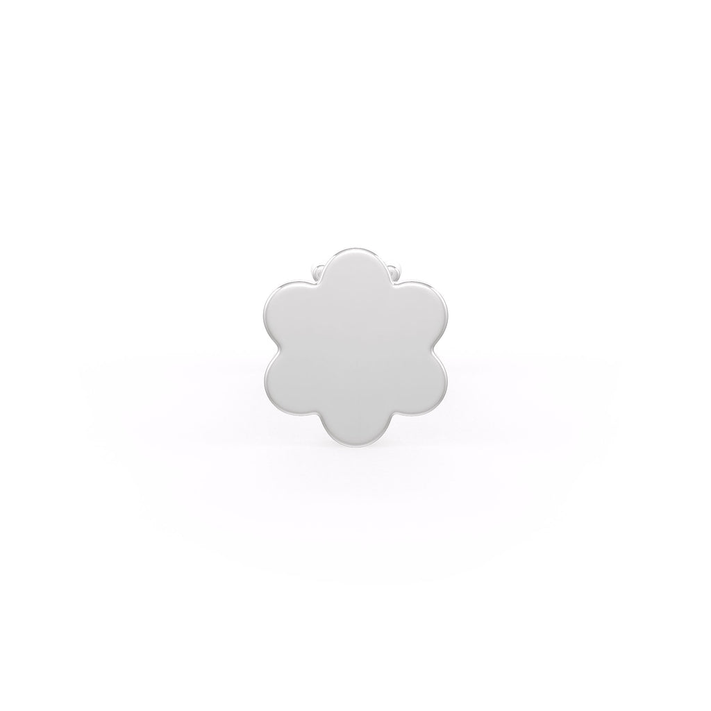Back view of turquoise nose pin in 18ct white gold