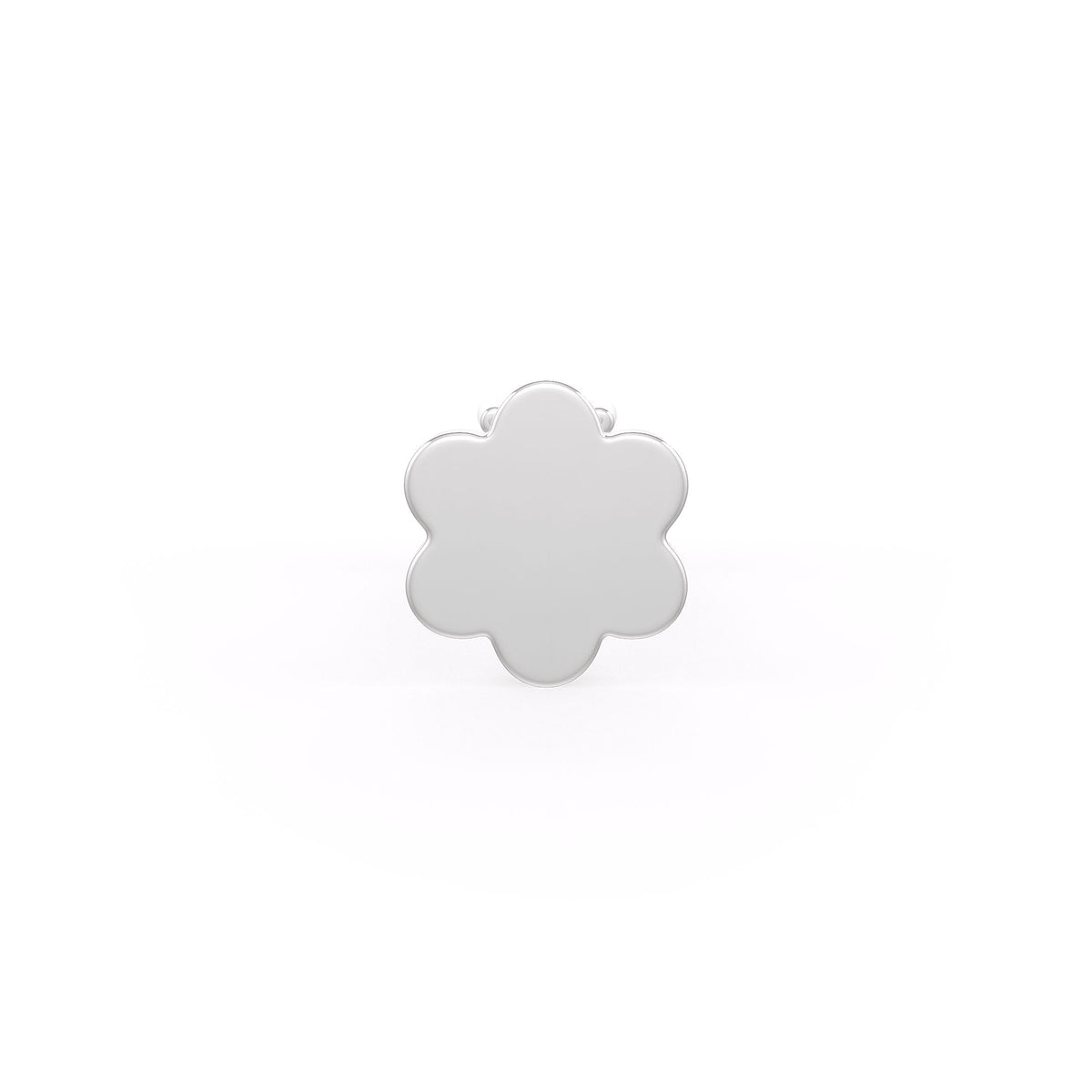 Back view of turquoise nose pin in 18ct white gold
