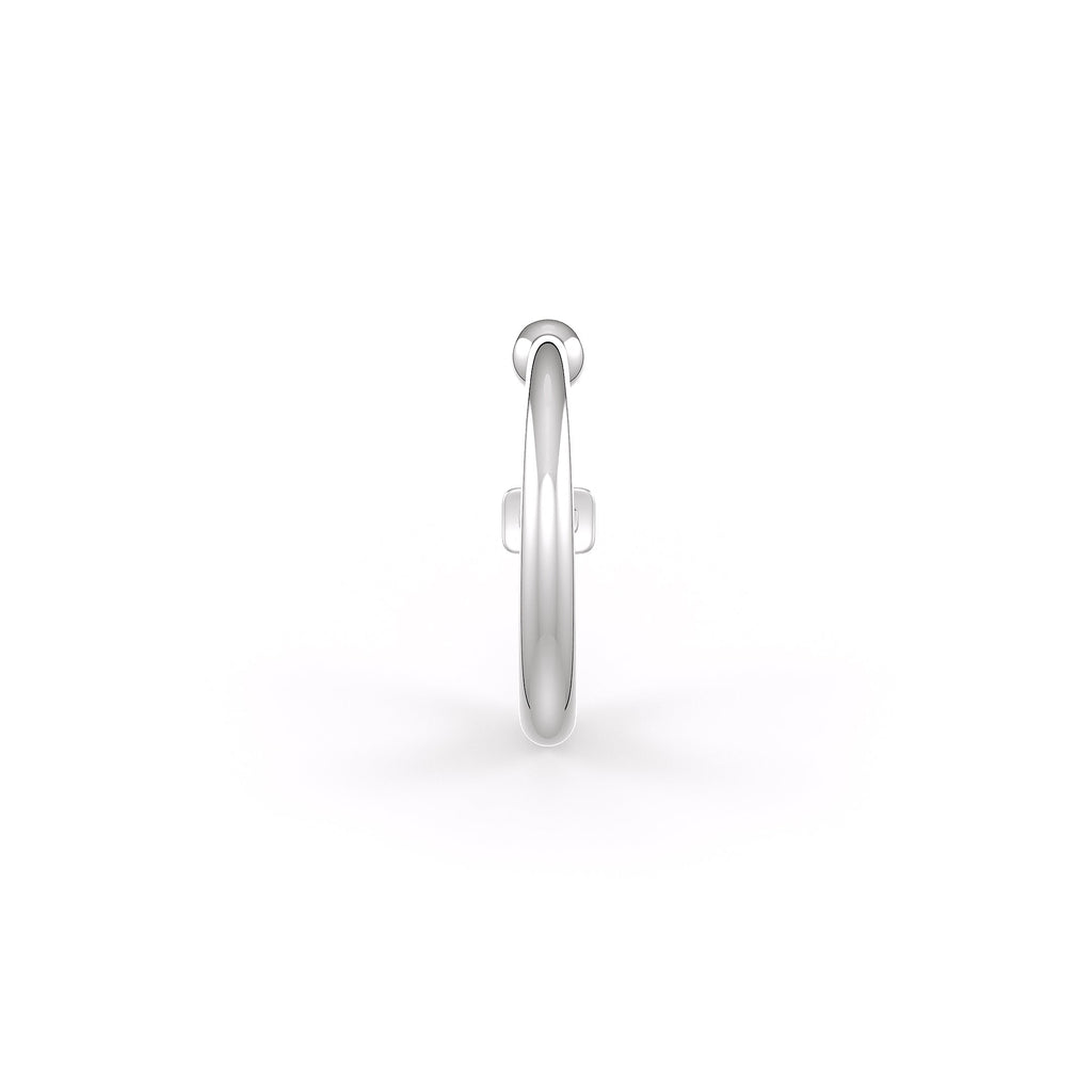Nasenring mit Baguette-Diamanten in 18 Karat Weißgold