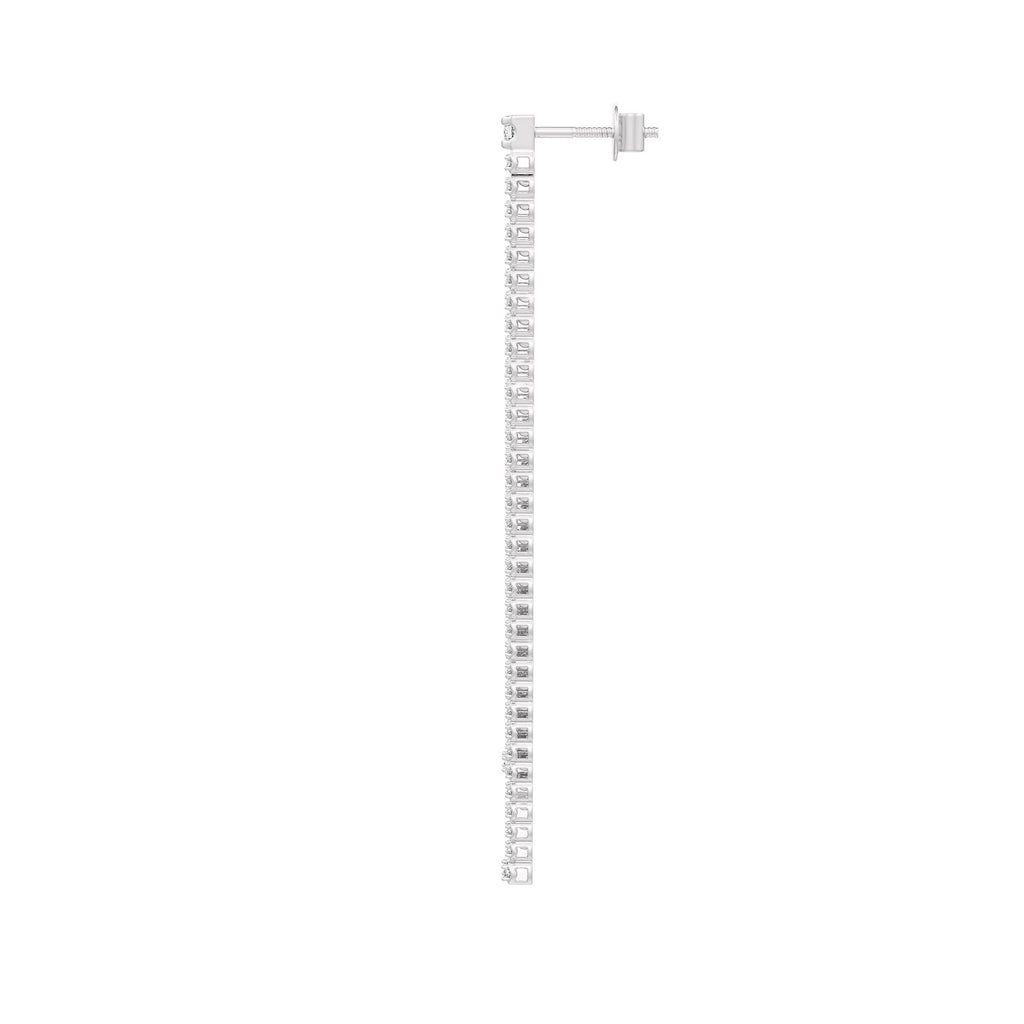 Premium long drop diamond earrings