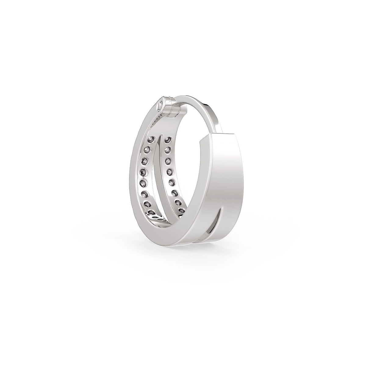 Minimal design diamond double eternity nose ring