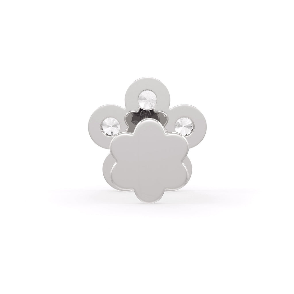 Daisy Flower Diamond Cartilage Stud 18ct White Gold Earring 0.33ct