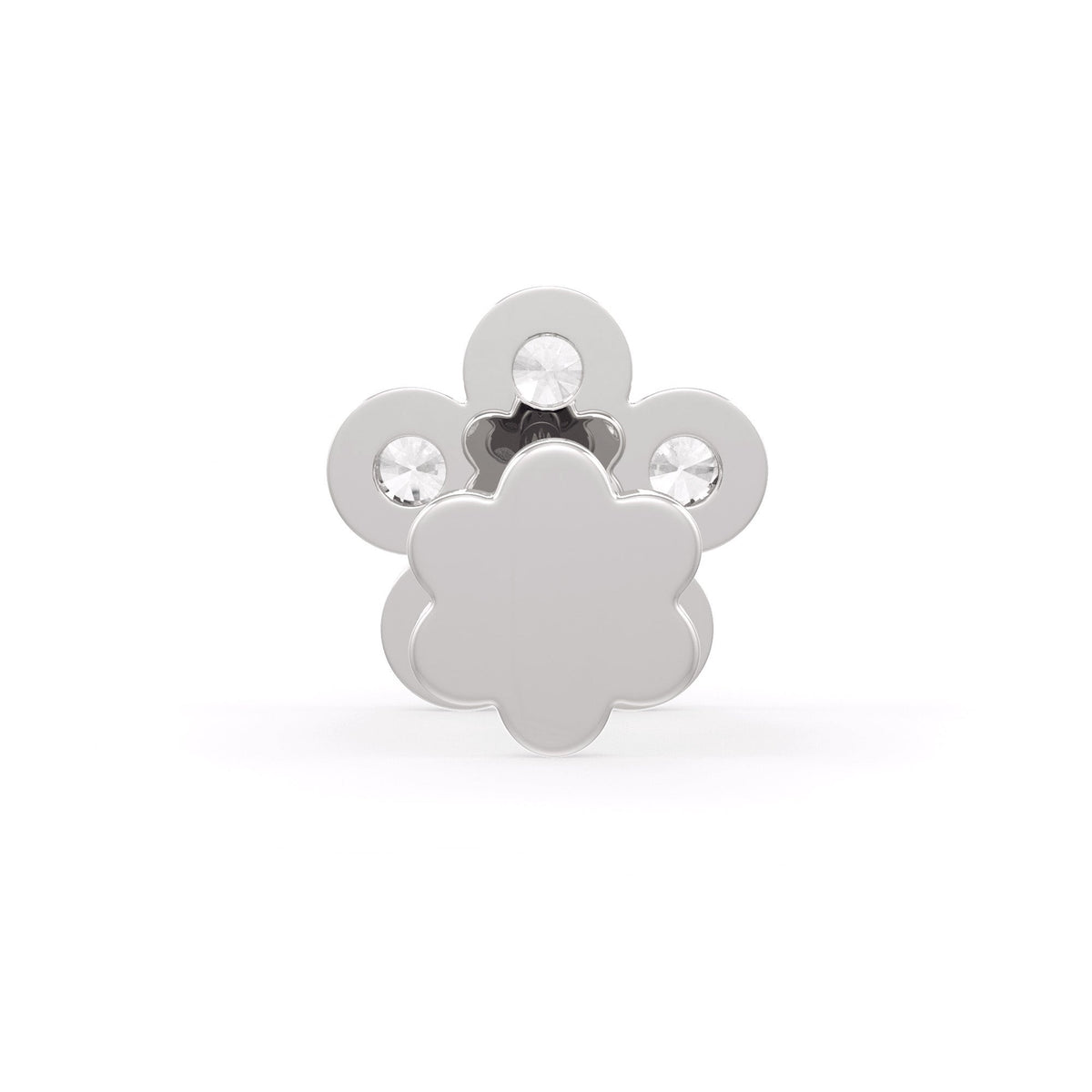 Daisy Flower Diamond Cartilage Stud 18ct White Gold Earring 0.33ct
