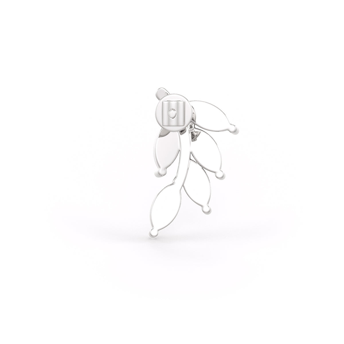 Marquise Leaf Diamond Stud Earrings