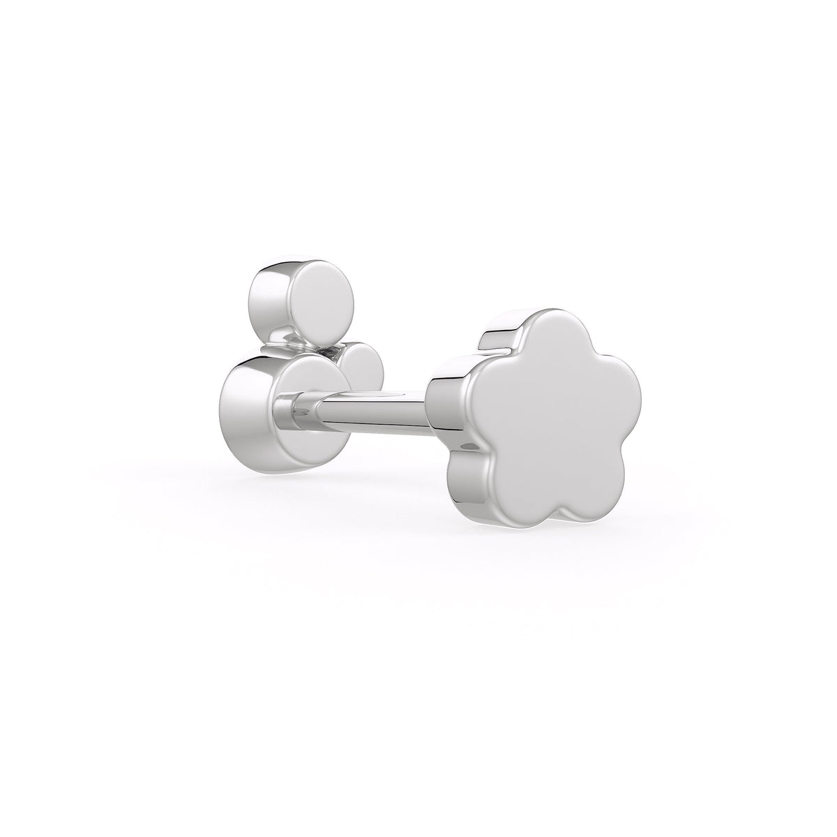 Modern triple stone diamond nose stud
