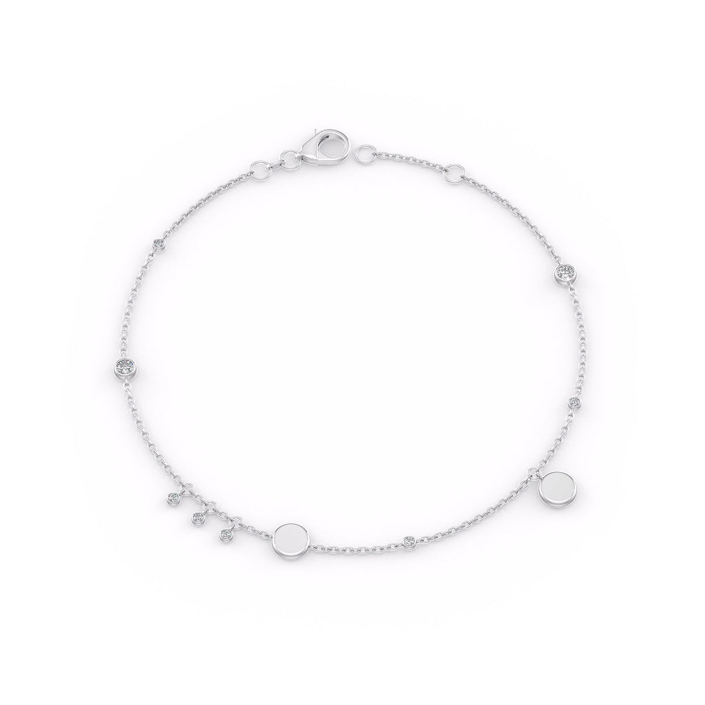 Stylish 0.22ct diamond charm bracelet