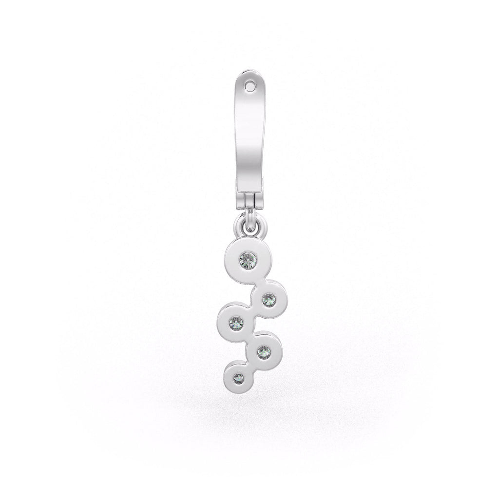 Bubble Diamond Hoop Earrings White Gold