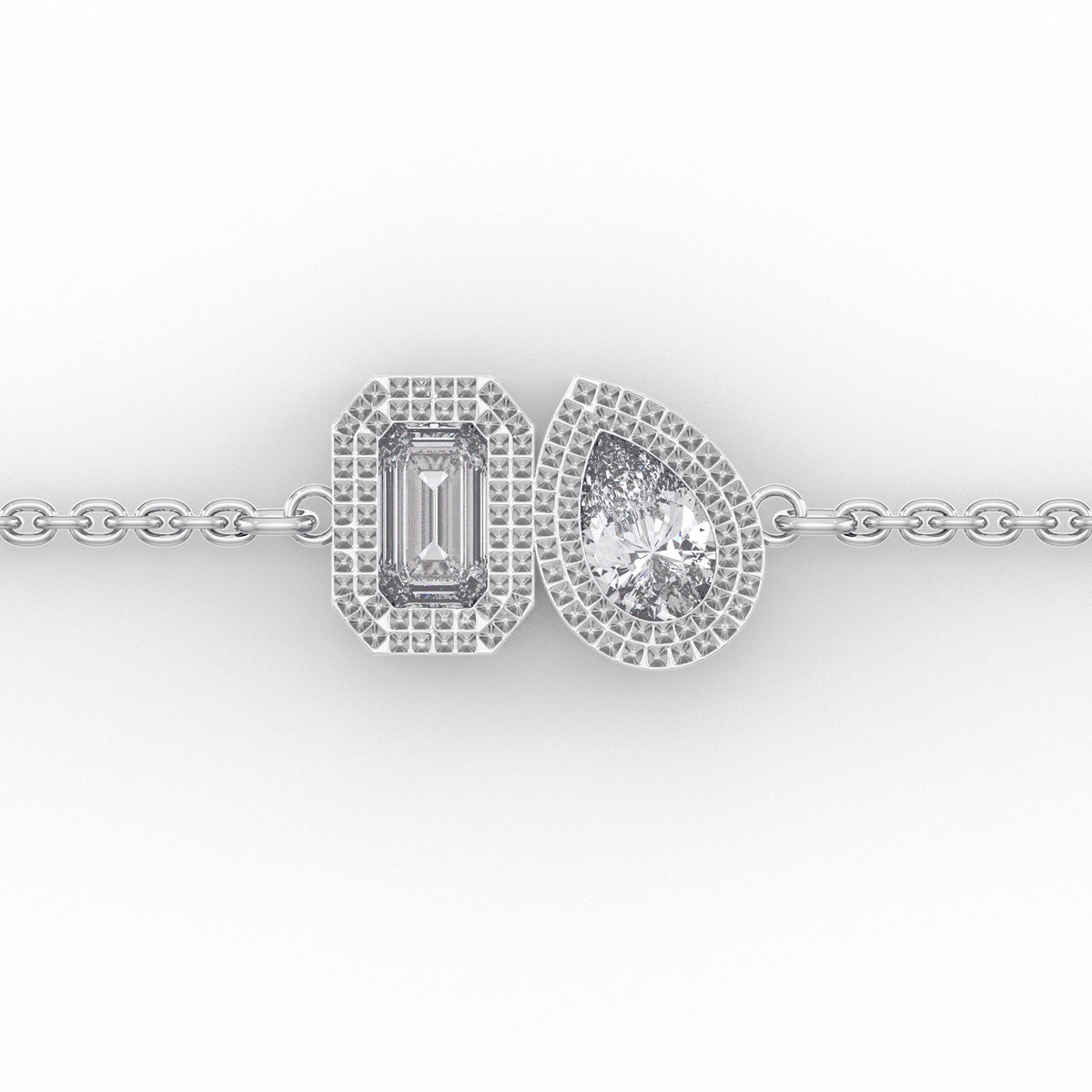 Toi Et Moi Diamond Bracelet 0.40ct in 18ct White Gold