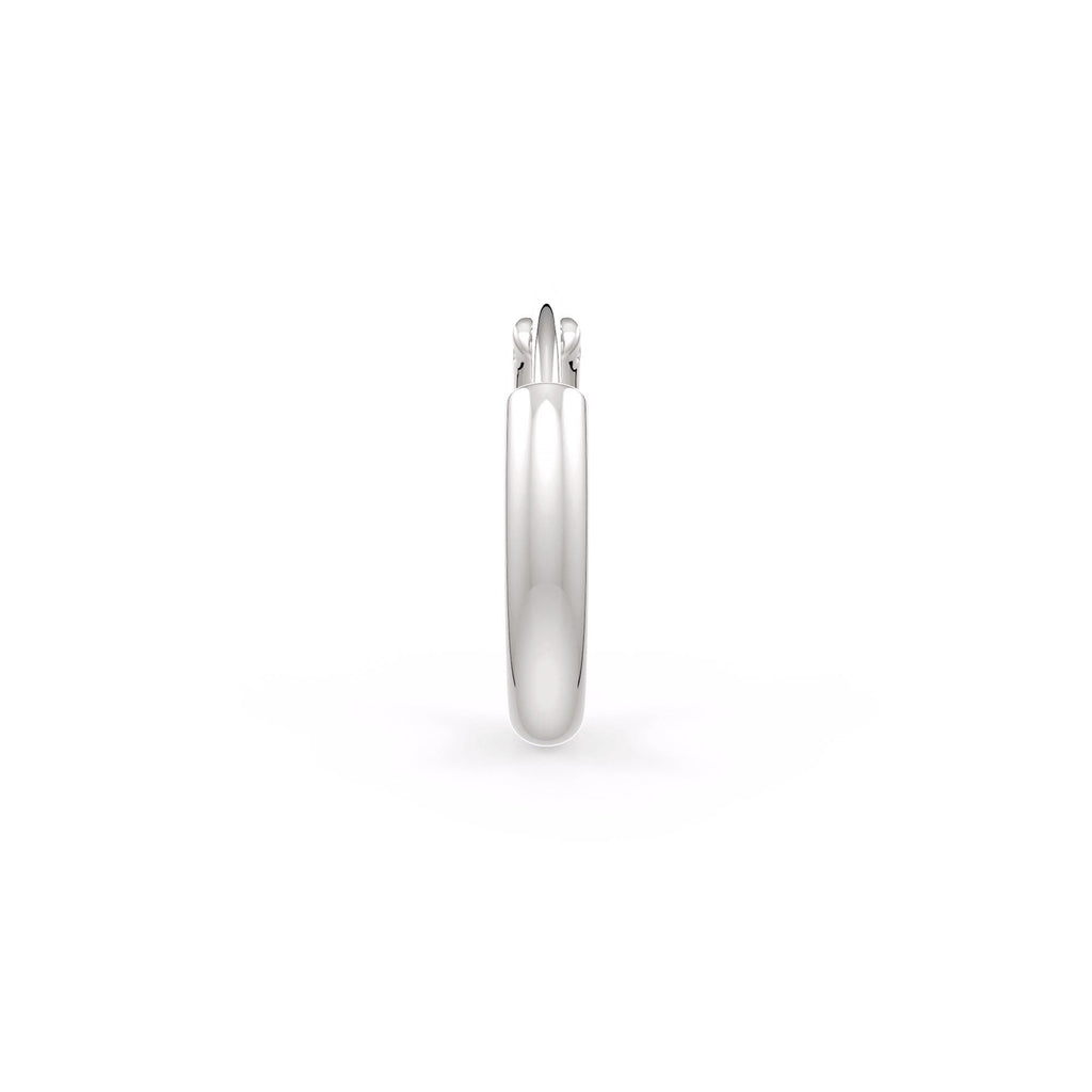 White gold skinny hoop nose stud