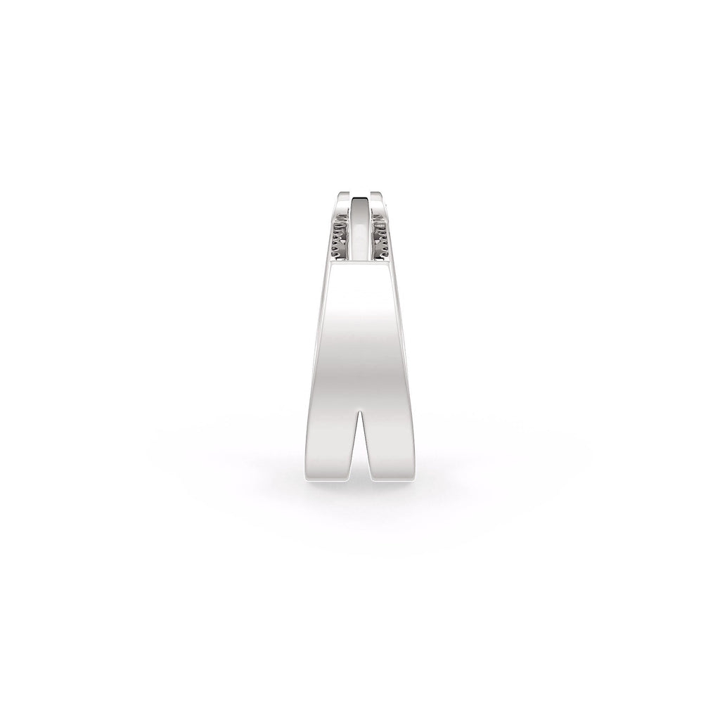 Premium white gold double eternity diamond nose hoop ring
