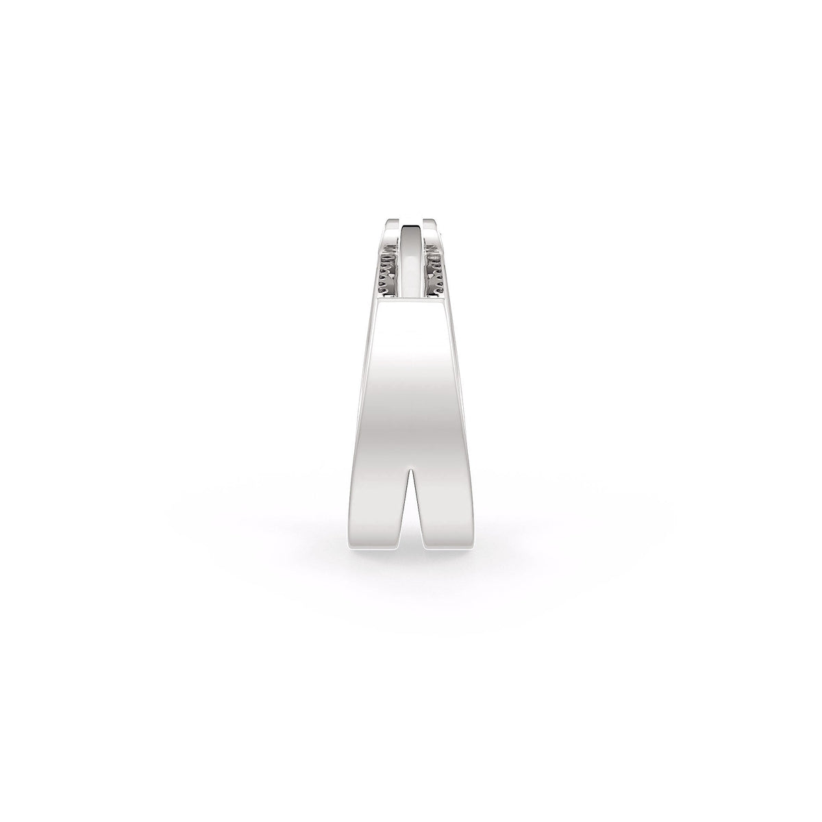Premium white gold double eternity diamond nose hoop ring