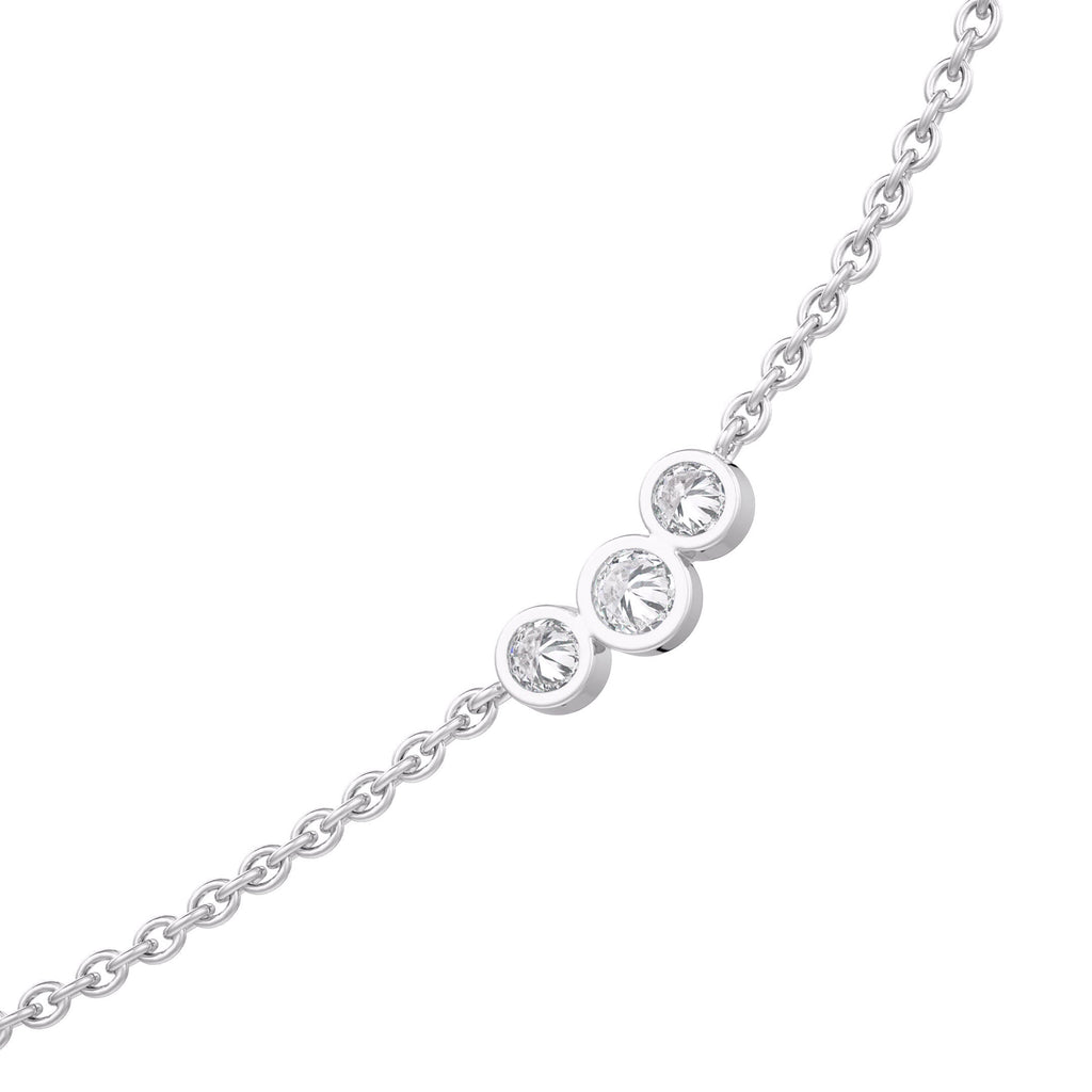Elegant 18ct white gold diamond necklace by the yard