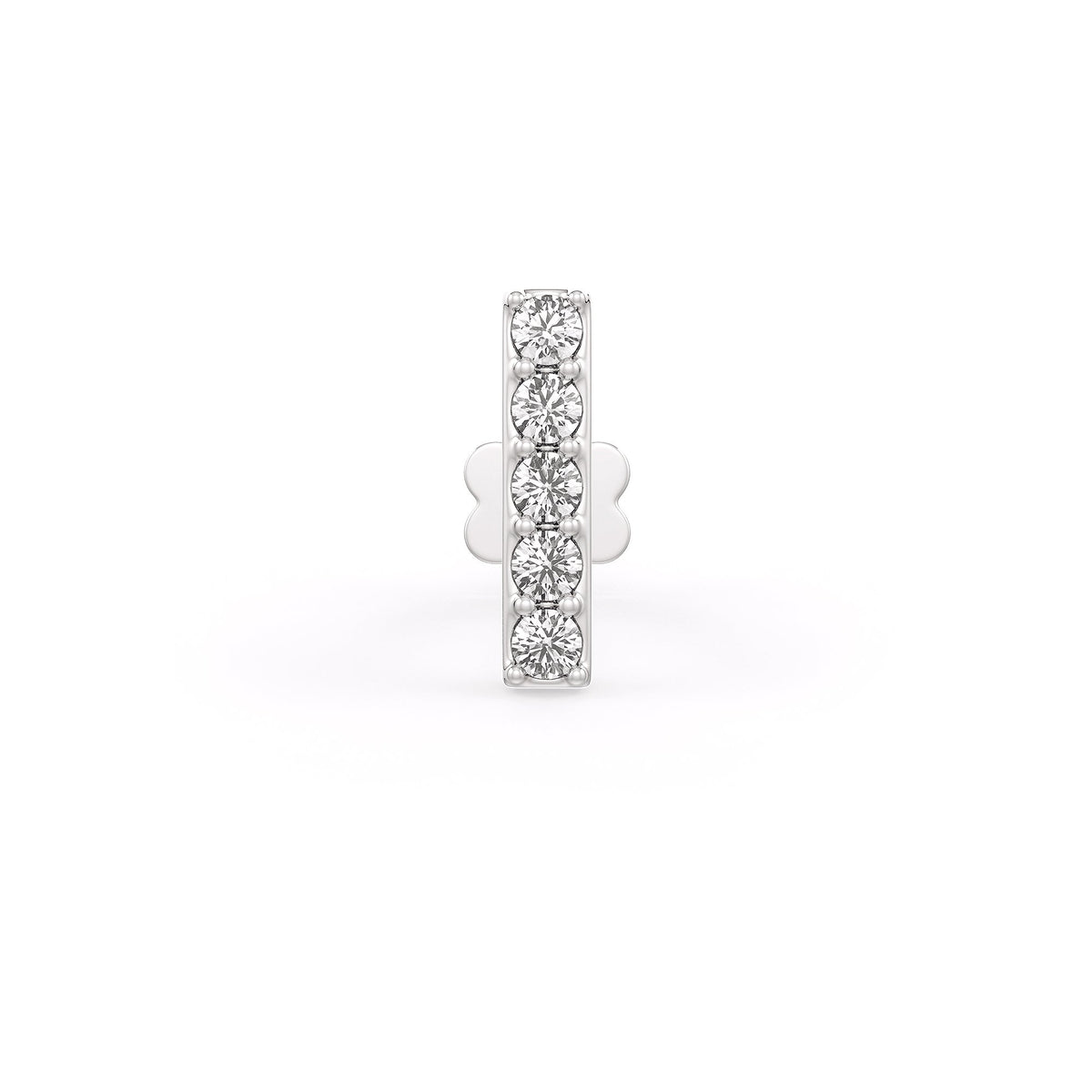 Elegant diamond eternity bar threaded nose stud