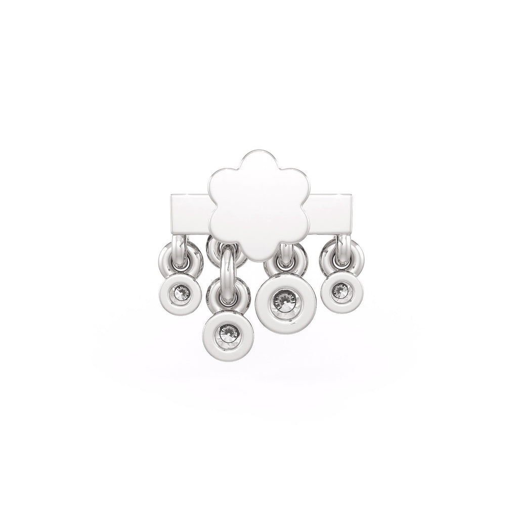 0.10ct diamond nose stud in white gold