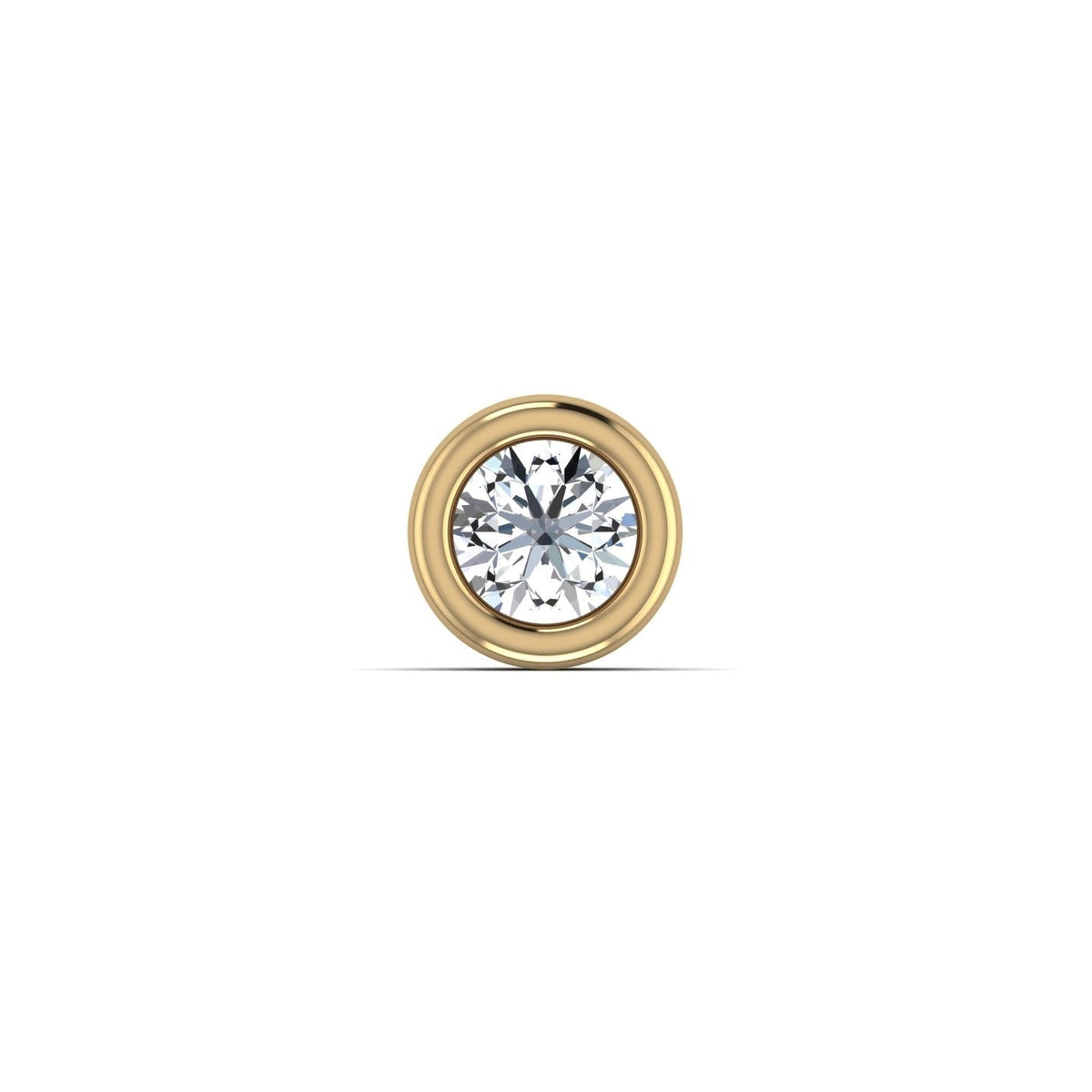 Nasenstecker aus 18-karätigem Gelbgold mit Solitärdiamant (0,06 ct, VS-Schliff) von Seth