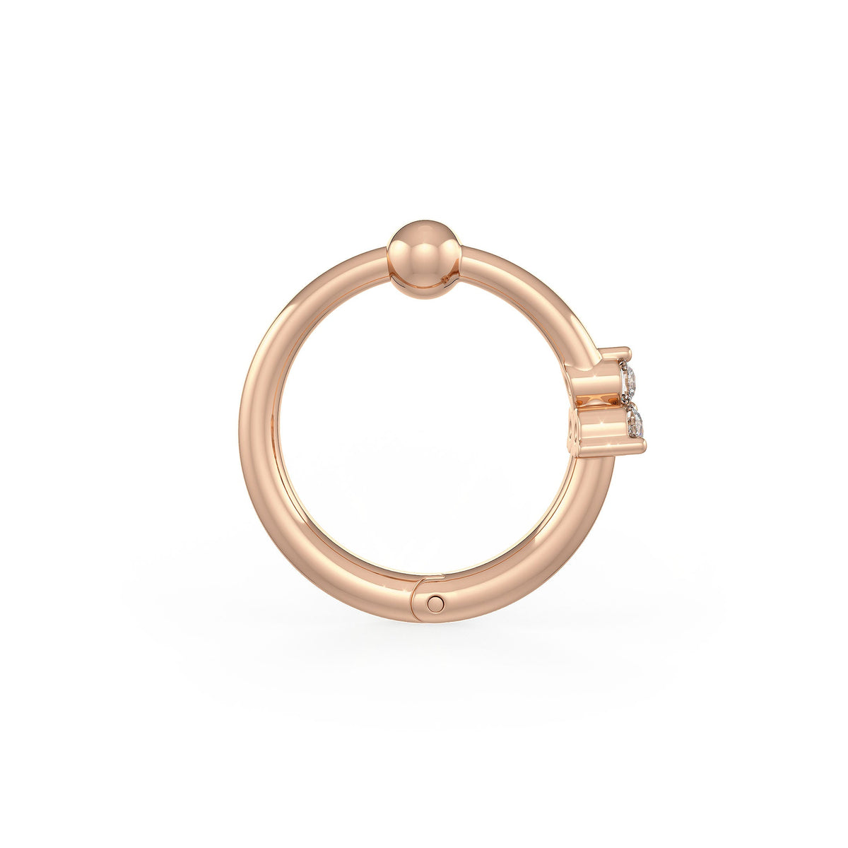 Elegant diamond nose hoop style