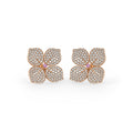 Hydrangea diamond earrings in 18ct rose gold