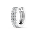 Diamond Cartilage Hoop Piercing in 18ct White Gold 8mm Double Row Singular