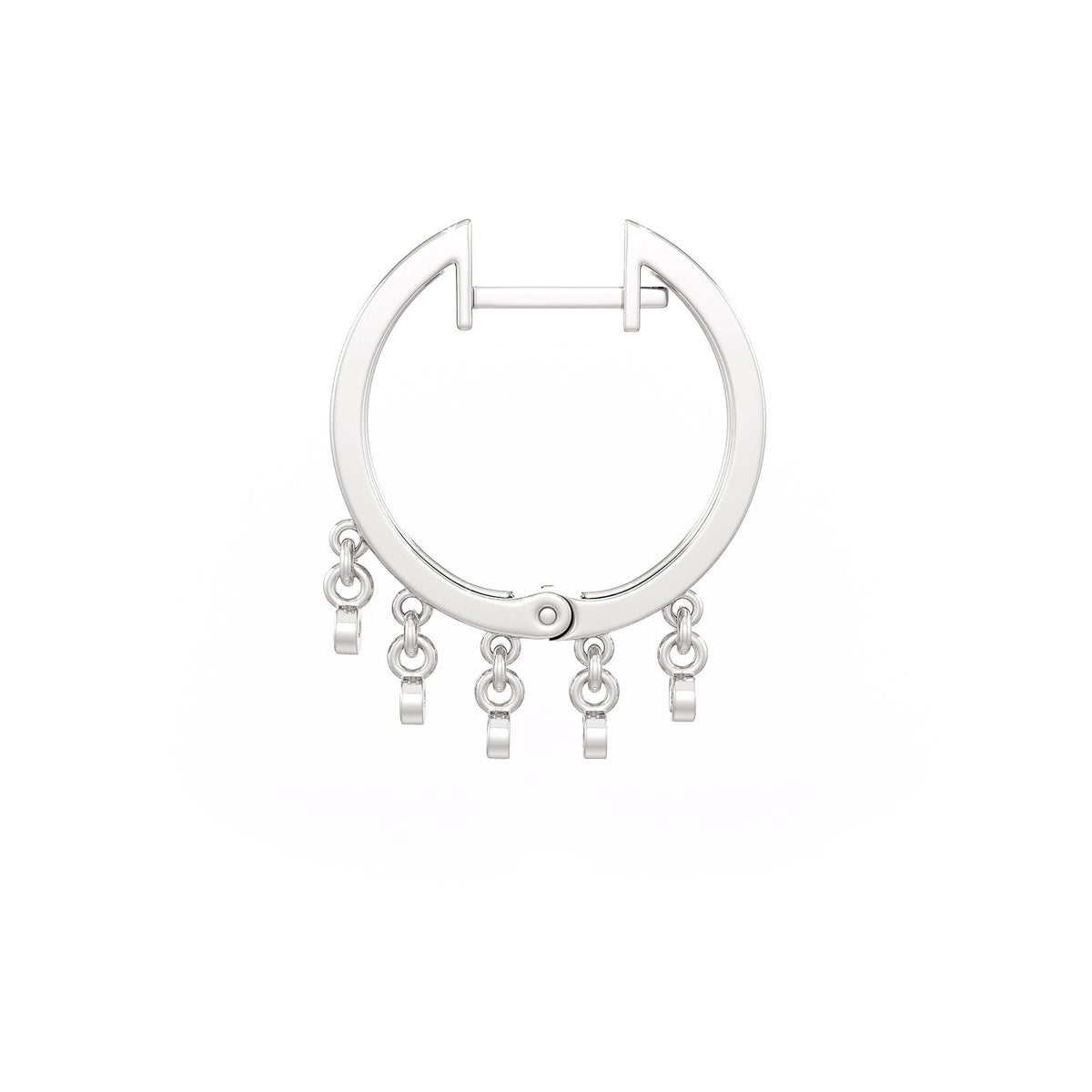 Minimal dewdrop diamond hoop in elegant style