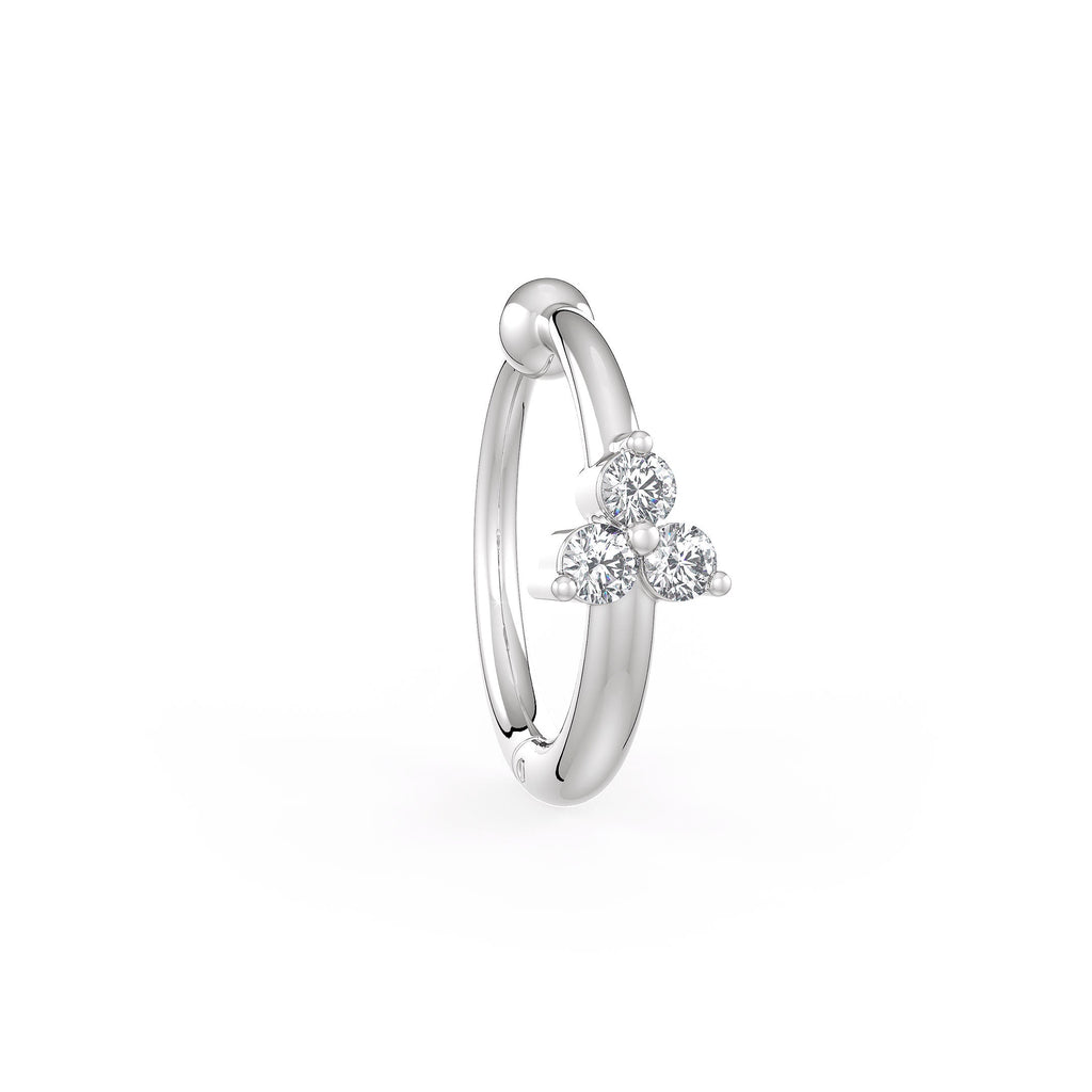 Minimalist trilogy diamond hoop