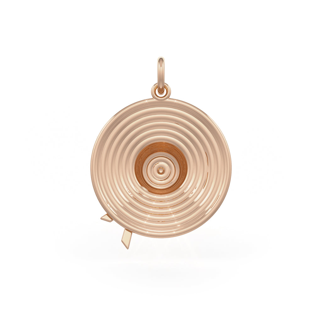 Diamond Charm Hat in 18ct Rose Gold Jane Austen Homage Gold Pendant