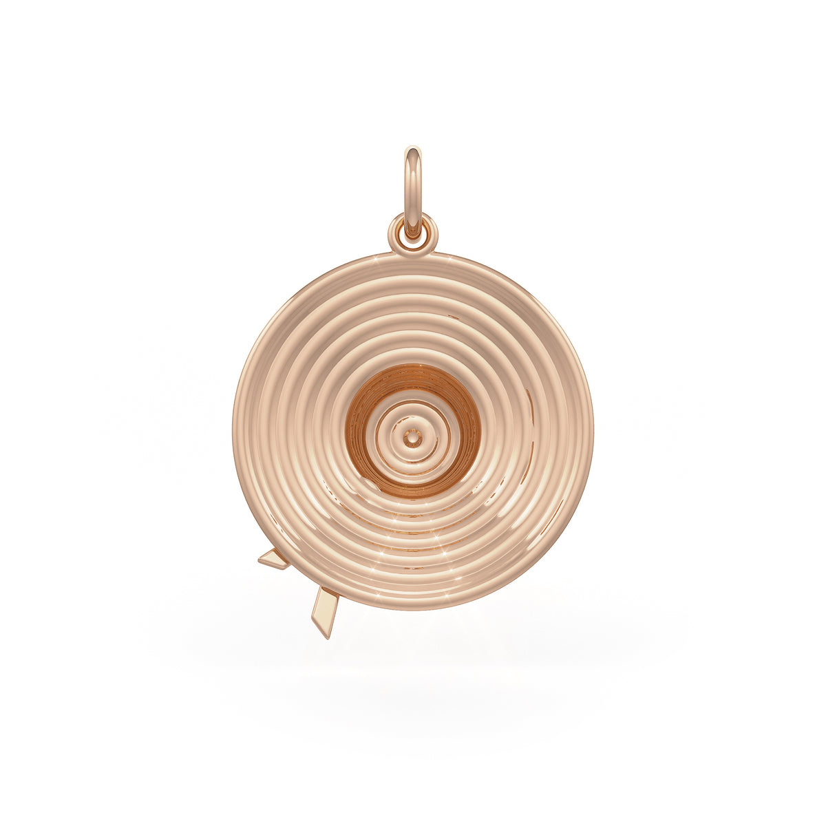 Diamond Charm Hat in 18ct Rose Gold Jane Austen Homage Gold Pendant