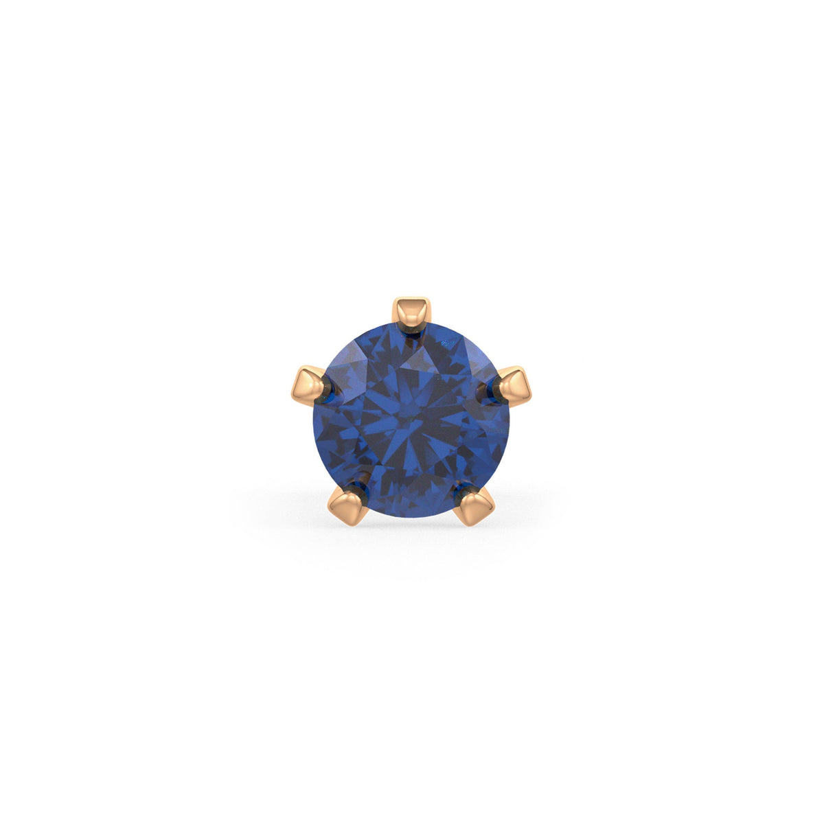  Spilla da naso in oro giallo 18 carati con zaffiro blu - Royal Gemstone